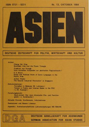 cover_issue_844  | ASIEN – Nr. 13 (Oktober 1984)