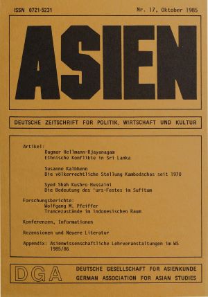 ASIEN – Nr. 17 (Oktober 1985)