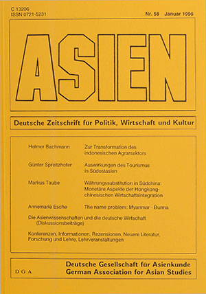 ASIEN – Nr. 58 (Januar 1996)